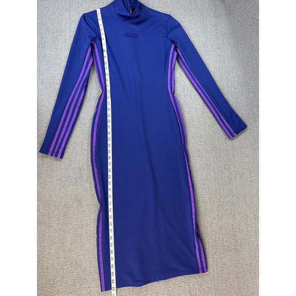 Adidas x Ivy Park Park Trails Collection Spandex Dress Long Sleeve Midi Purple M - Picture 12 of 15